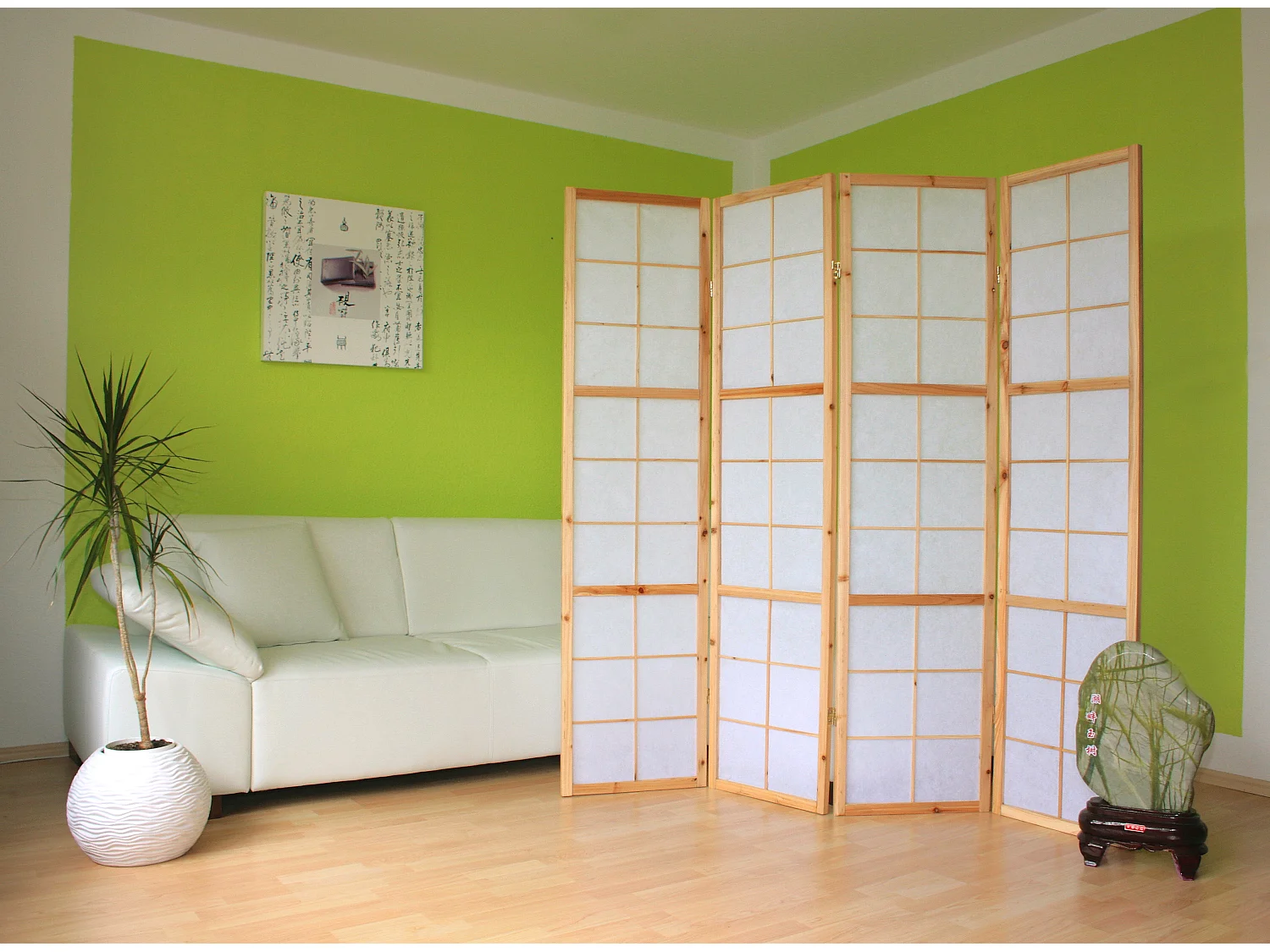 Raumteiler 176x2,2x175 cm Natur Shoji