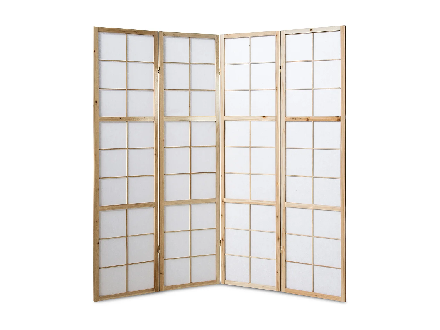 Room divider 176x2.2x175 cm natural shoji