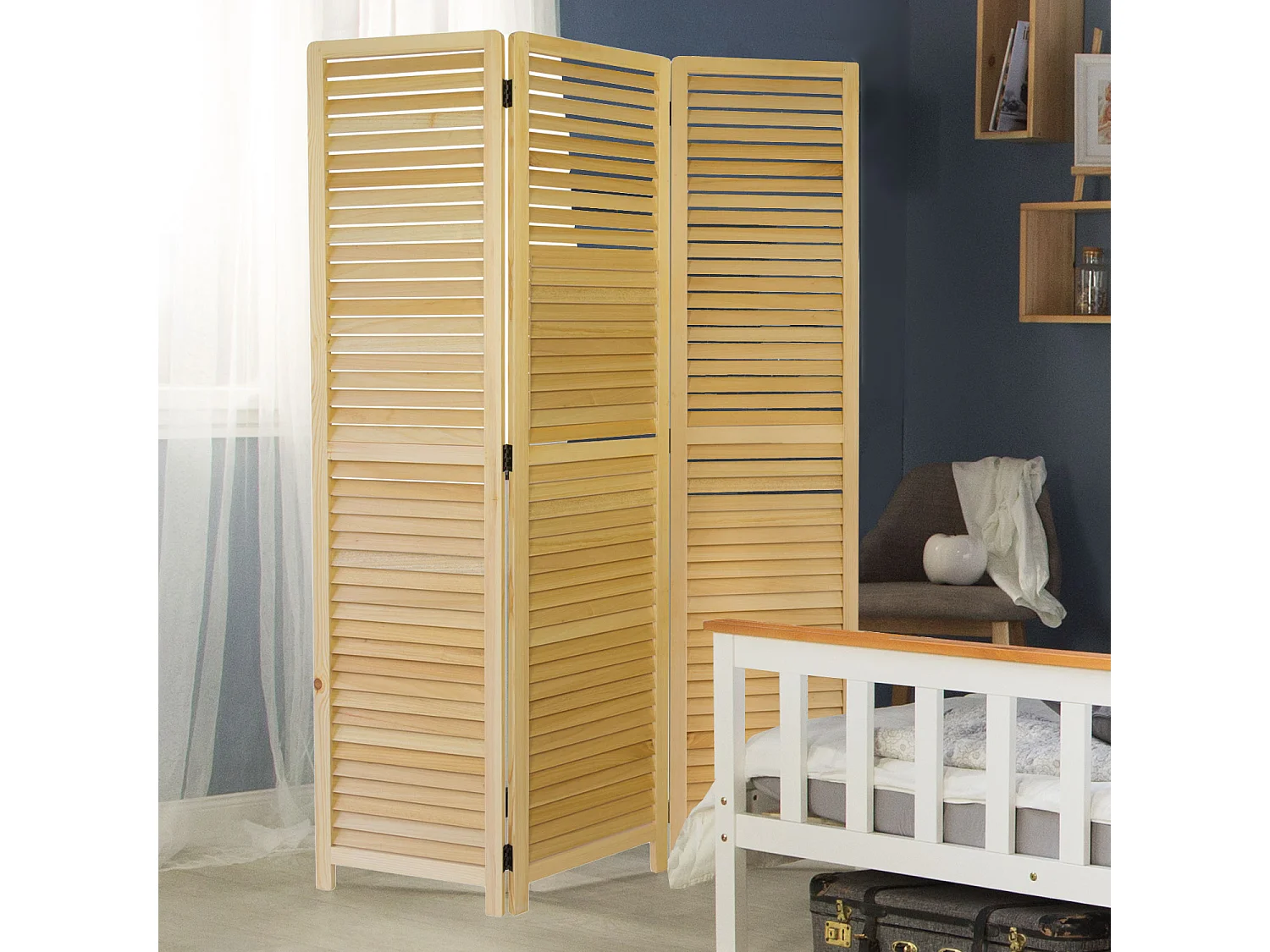 Kamerscherm 120x2x170 cm bruin