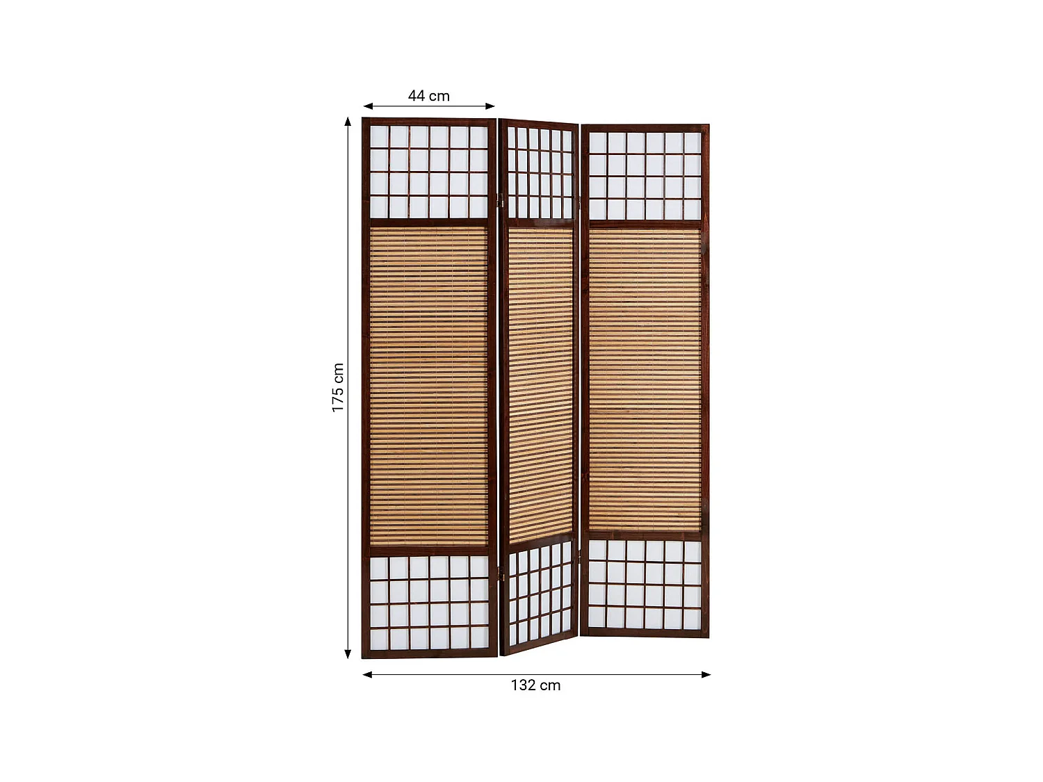 Ruimteverdeler 175x132x2,2 cm bruin