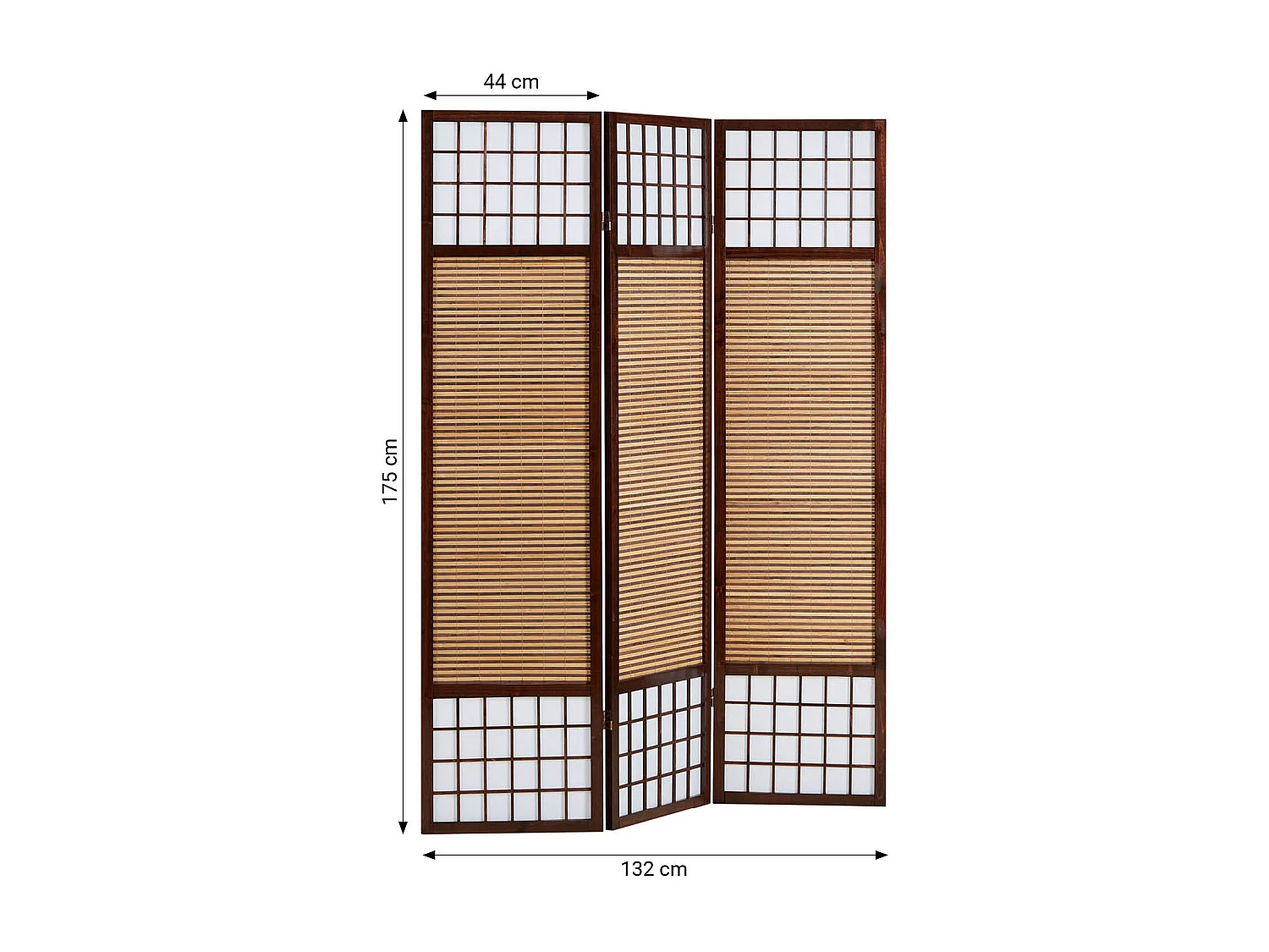 Separador de ambientes 175x132x2.2 cm marrón