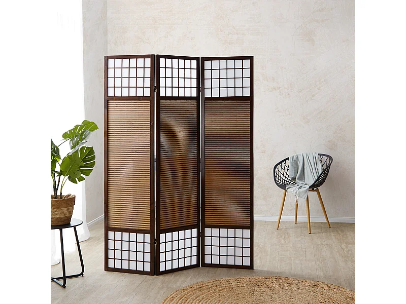 Separador de ambientes 175x132x2.2 cm marrón