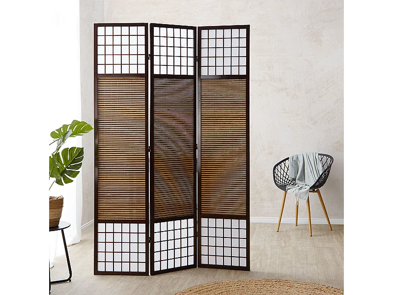 Divisor de ambiente 120x200x1.8 cm castanho Shoji