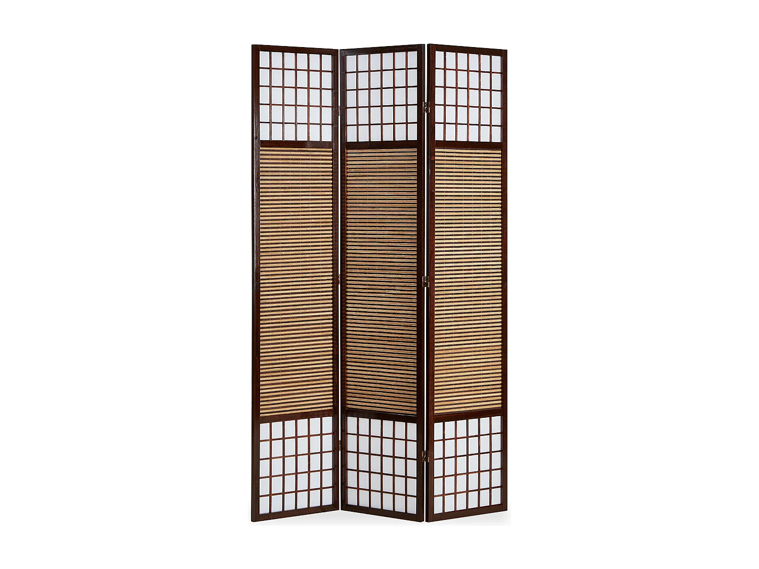 Separador de ambientes 120x200x1.8 cm marrón Shoji