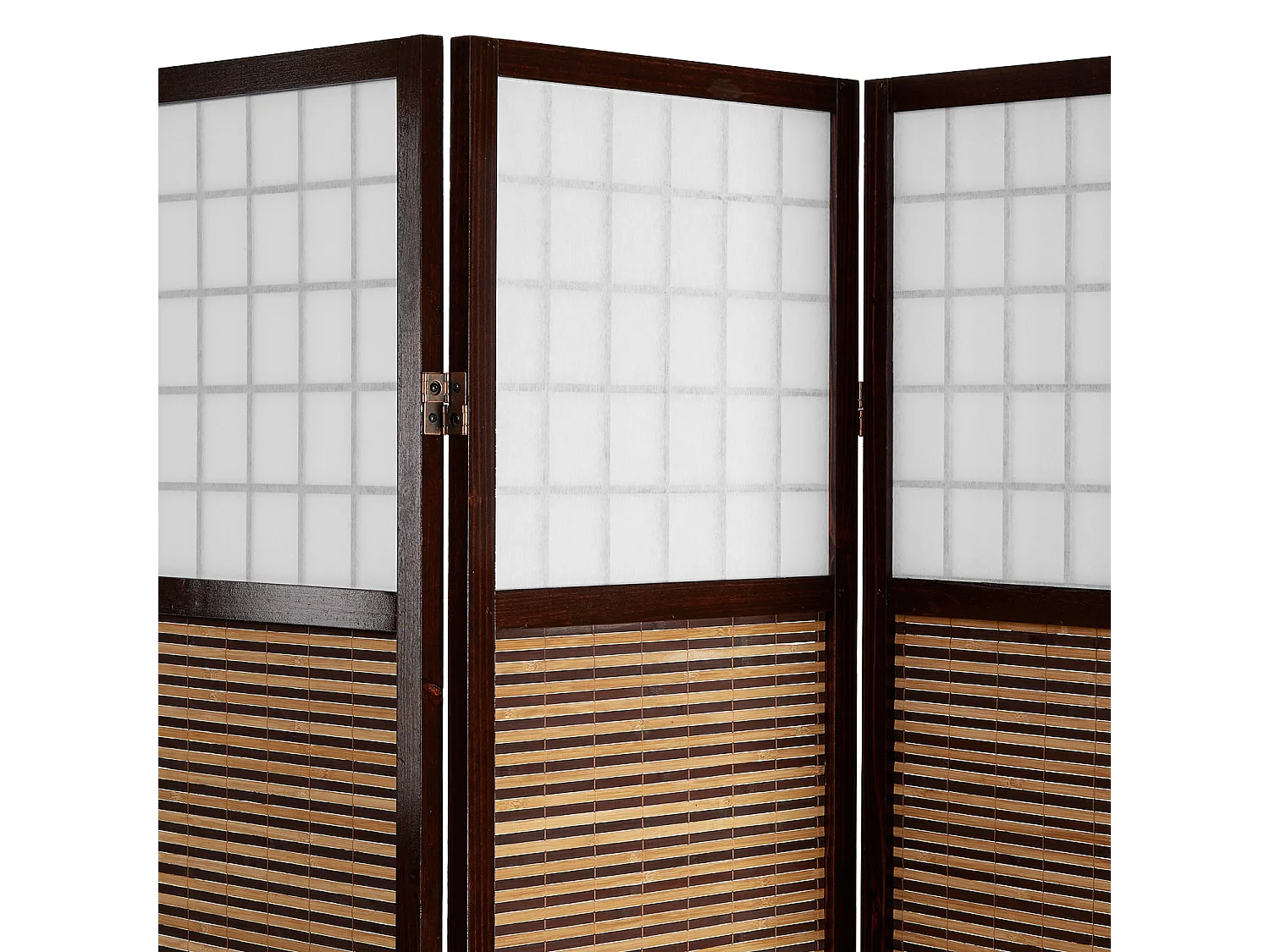 Separador de ambientes 120x200x1.8 cm marrón Shoji