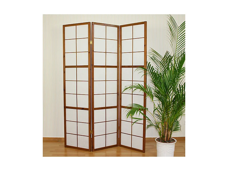 Paravent 175x132x2,2 cm Marron Shoji
