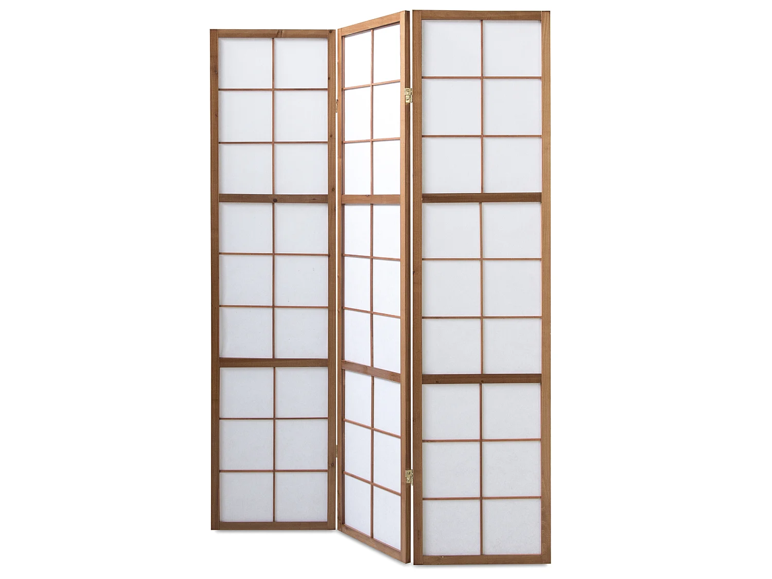 Raumteiler 175x132x2,2 cm Braun Shoji