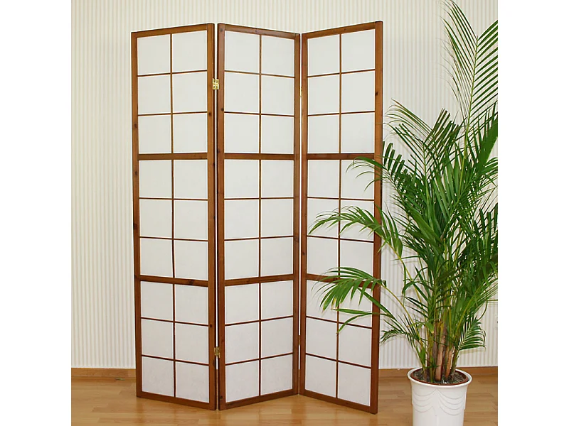 Separador de ambiente 175x132x2.2 cm Marrón Shoji