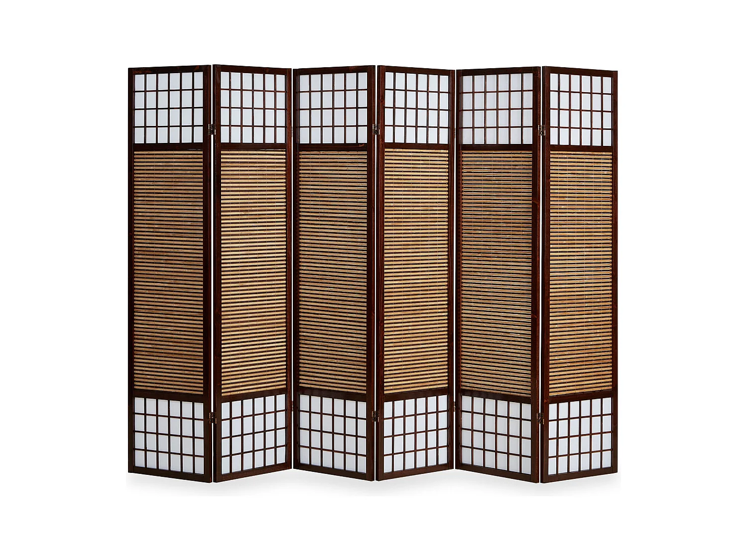 Paravent 264x2,2x175 cm marron