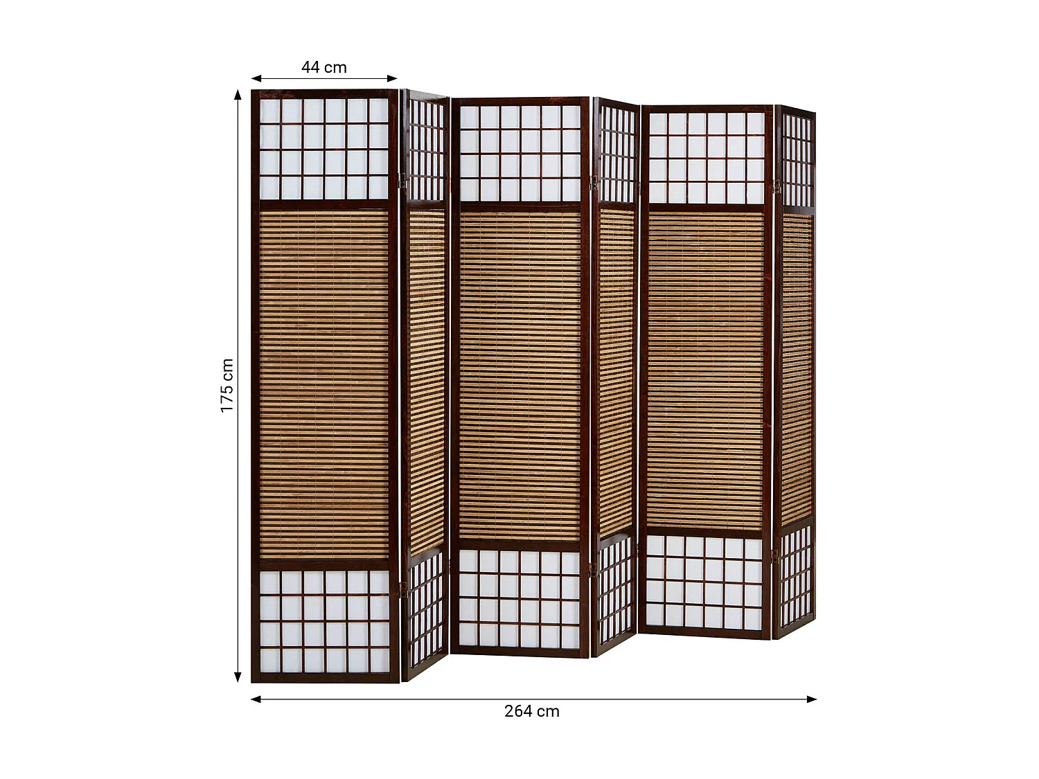 Kamerscheider 264x2,2x175 cm bruin