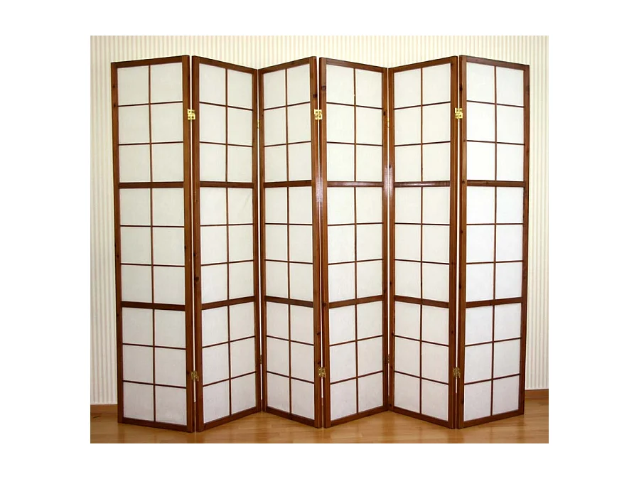 Paravent 175x264x2,2 cm Marron Shoji