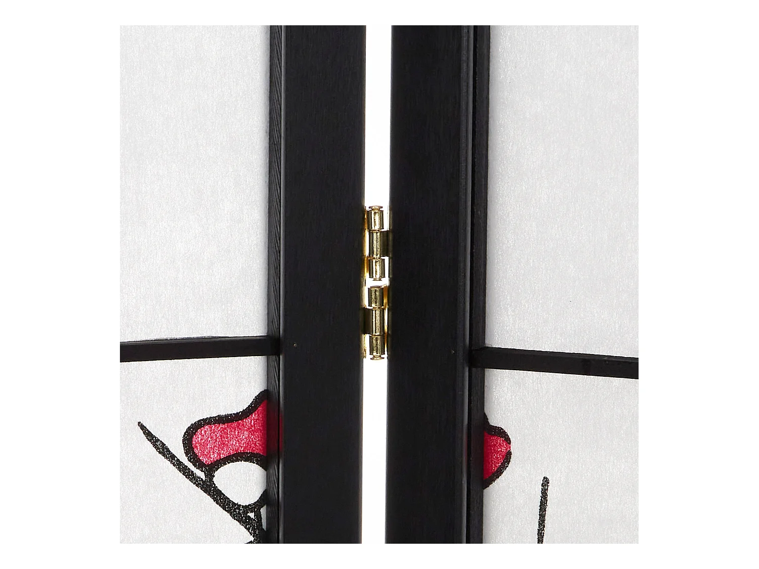 Paravent 220x179x2 cm noir Shoji