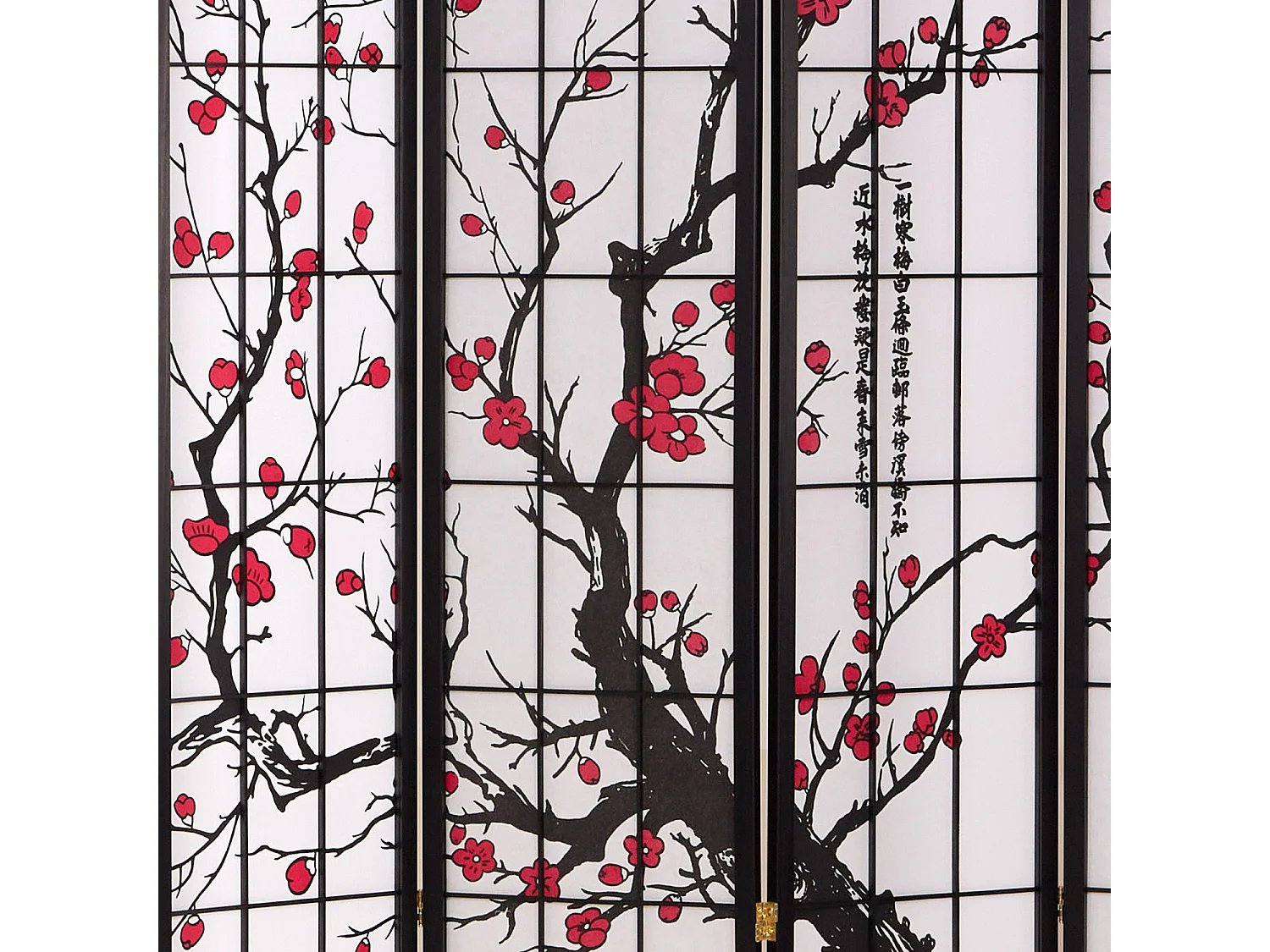 Kamerscherm roomdivider 220x179x2 cm zwart Shoji