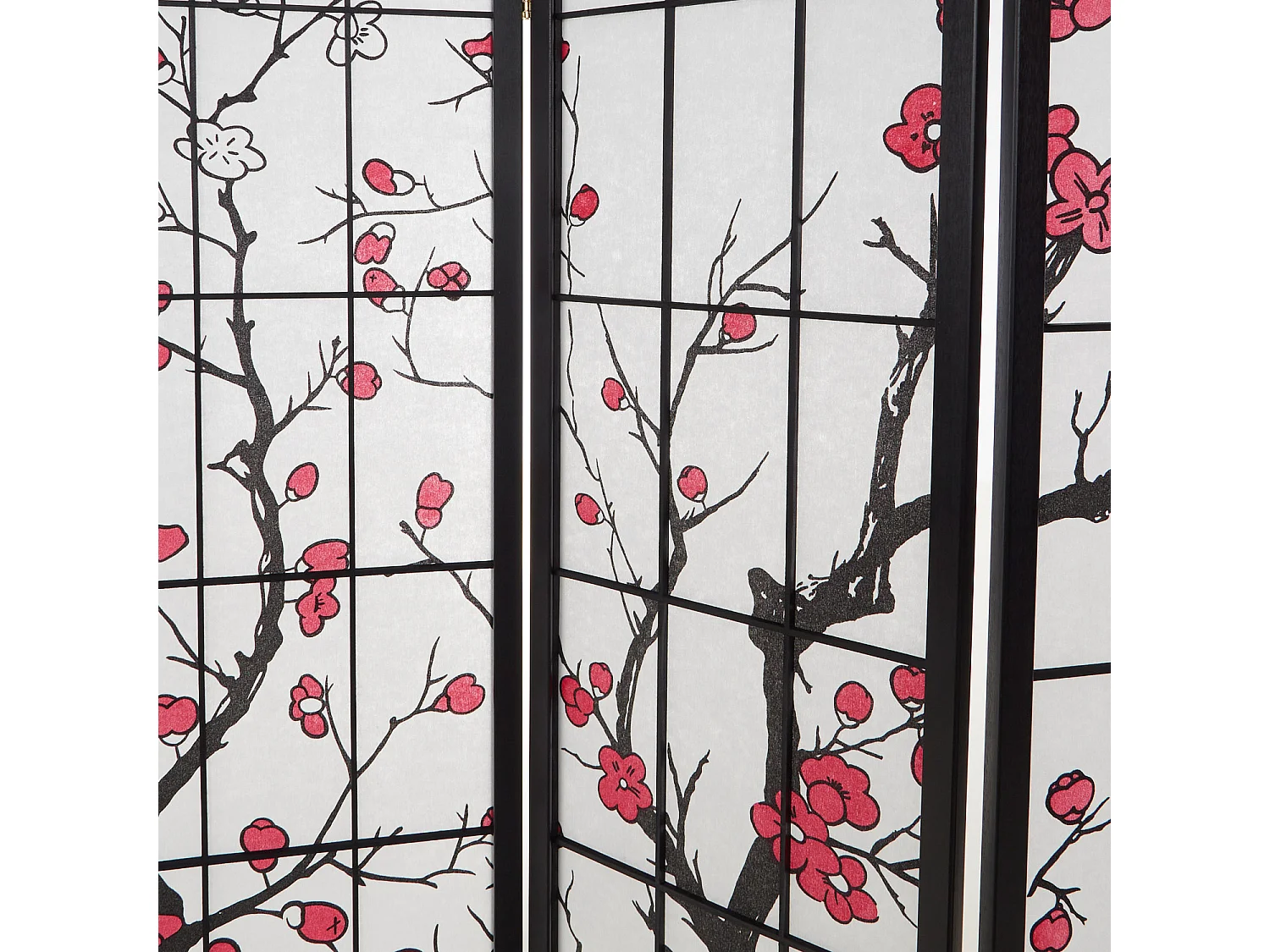 Kamerscherm roomdivider 220x179x2 cm zwart Shoji