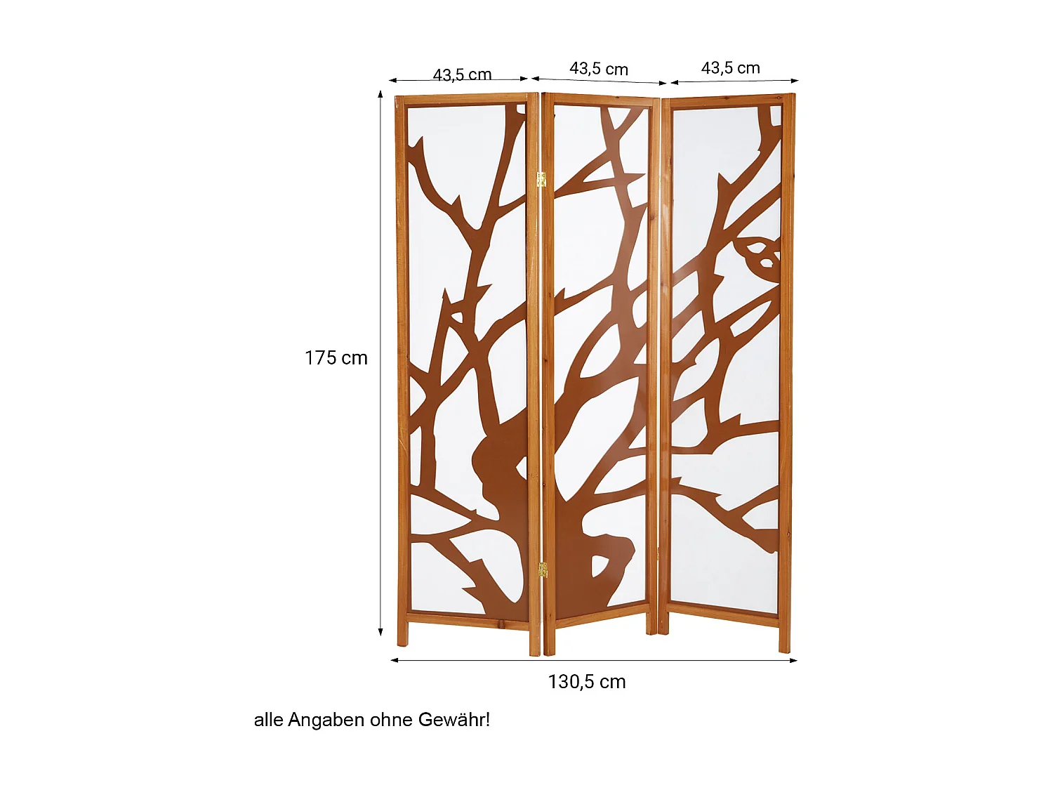 Separador de ambiente 130,5x2,2x175 cm marrón