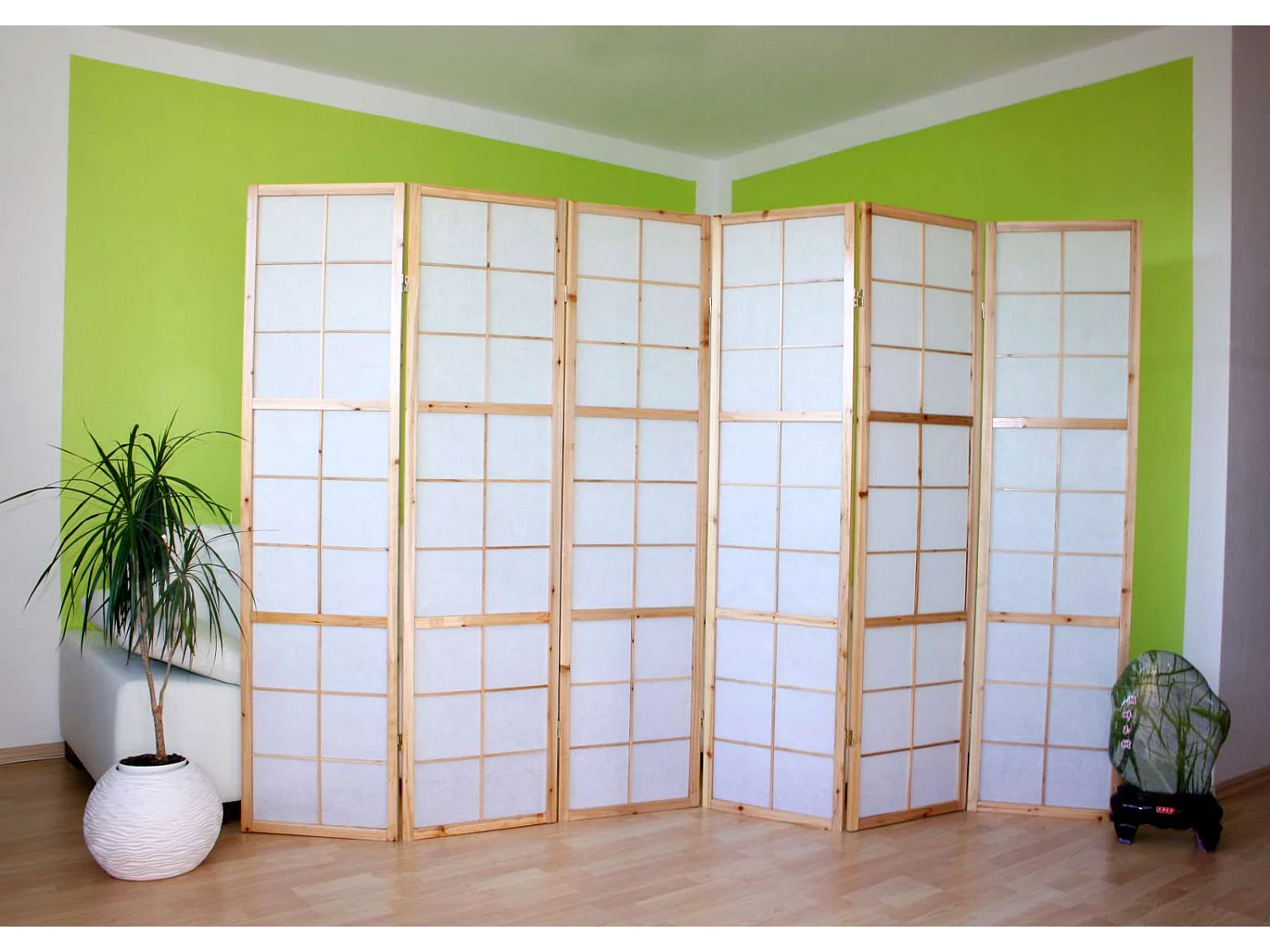 Raumteiler 175x264x2,2 cm Natur Shoji