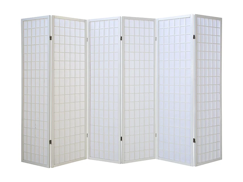 Paravent 175x264x2,2 cm blanc Shoji