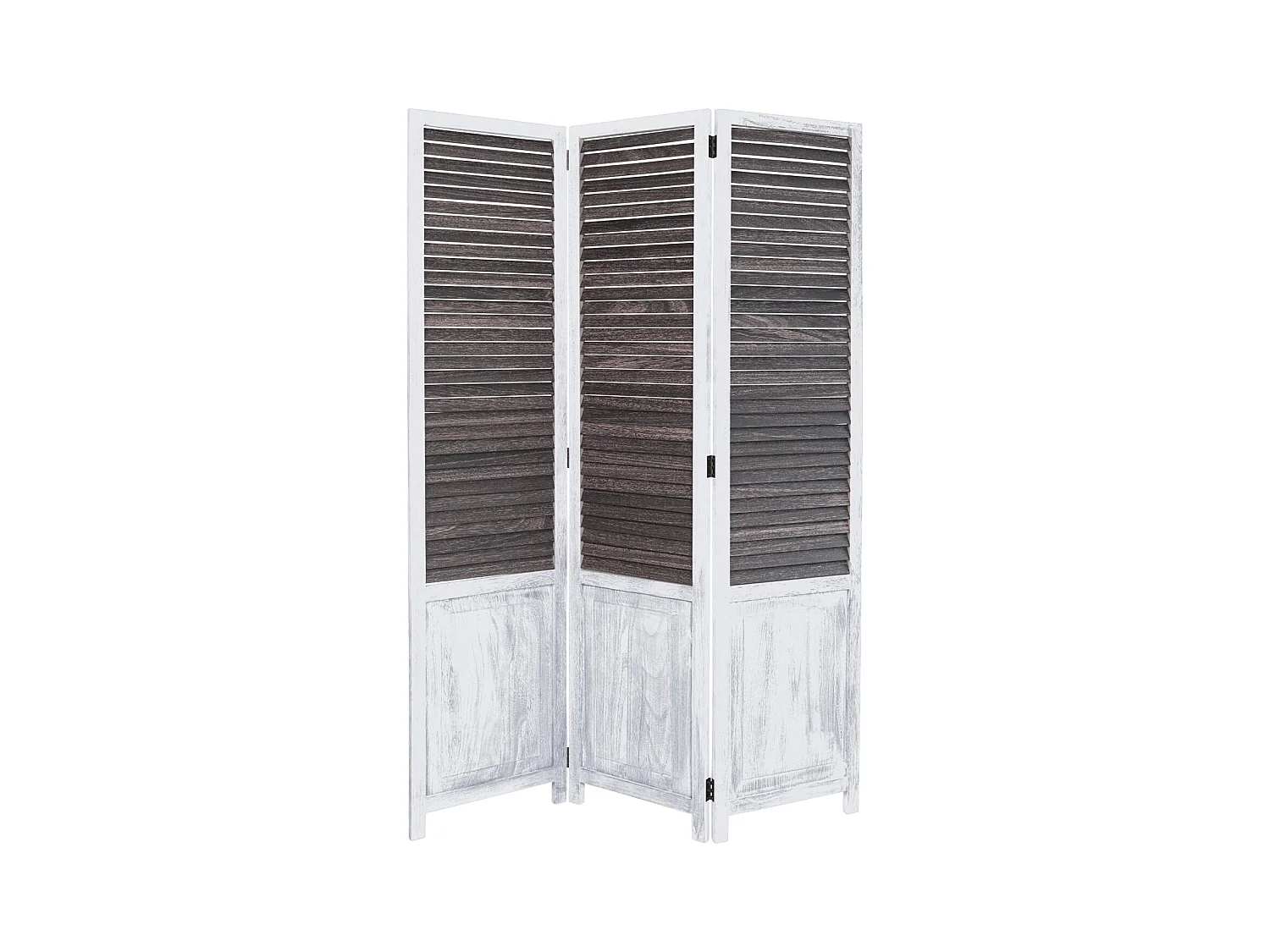 Paravent 170x120x2 cm Blanc Vintage