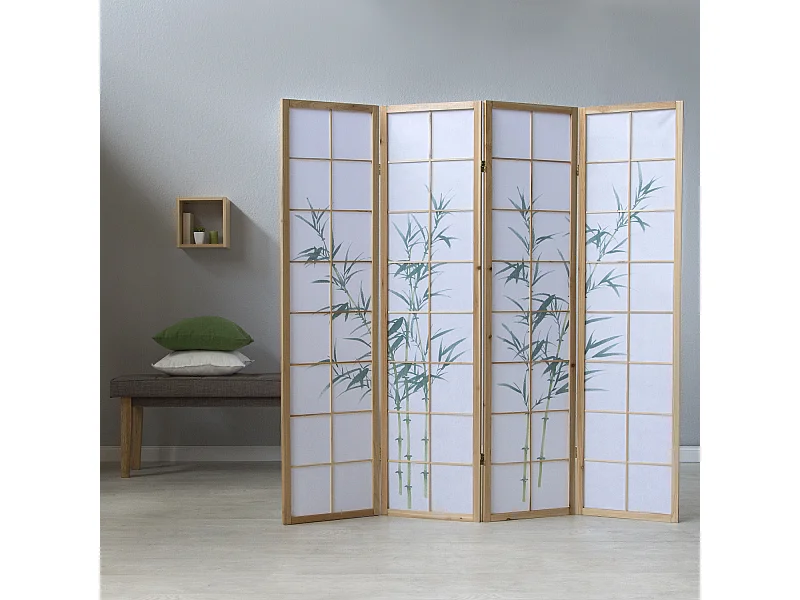 Kamerscheider 176x2,2x175 cm wit hout bamboe patroon