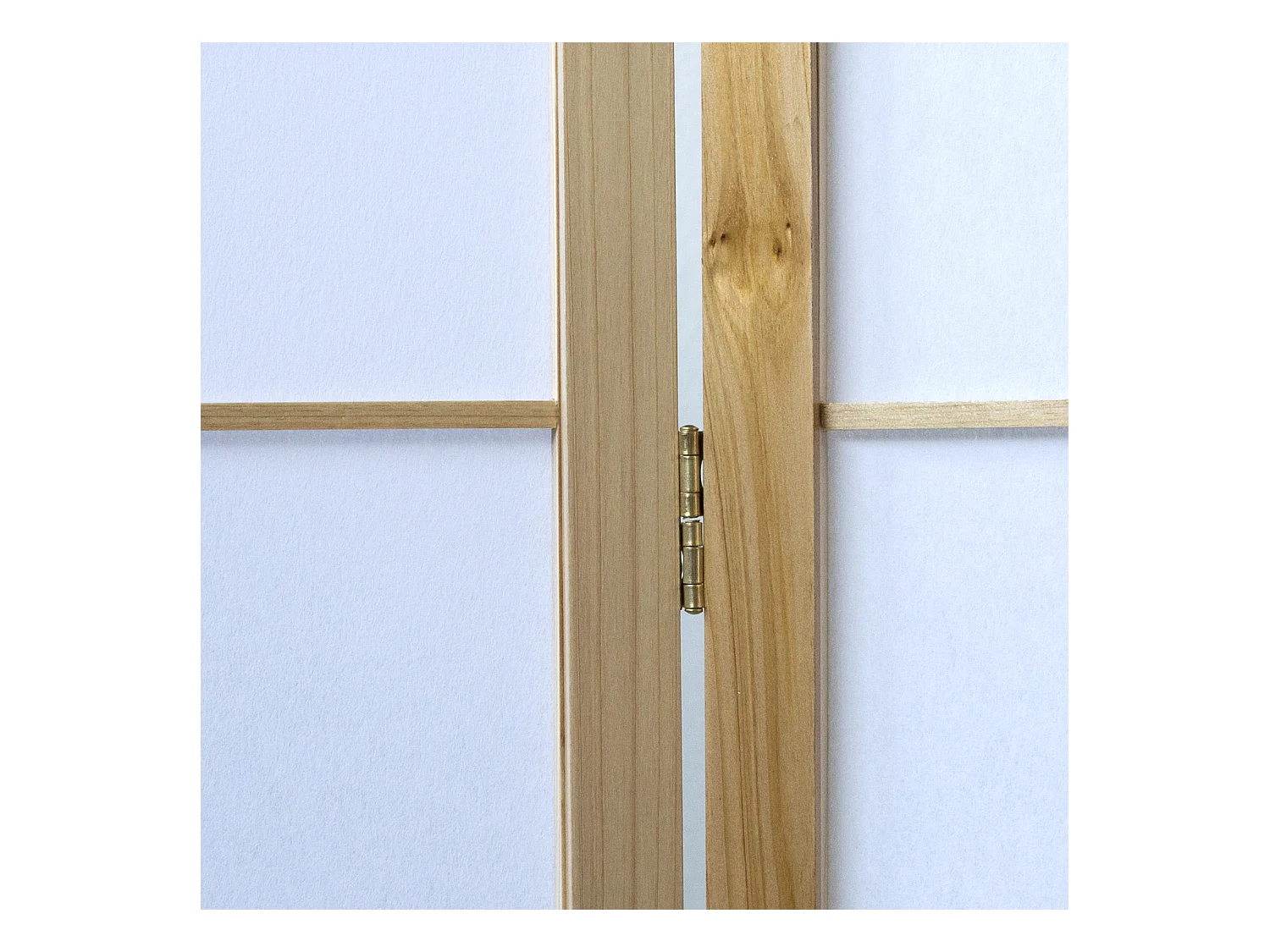 Paravent 176x2,2x175 cm bois blanc motif bambou