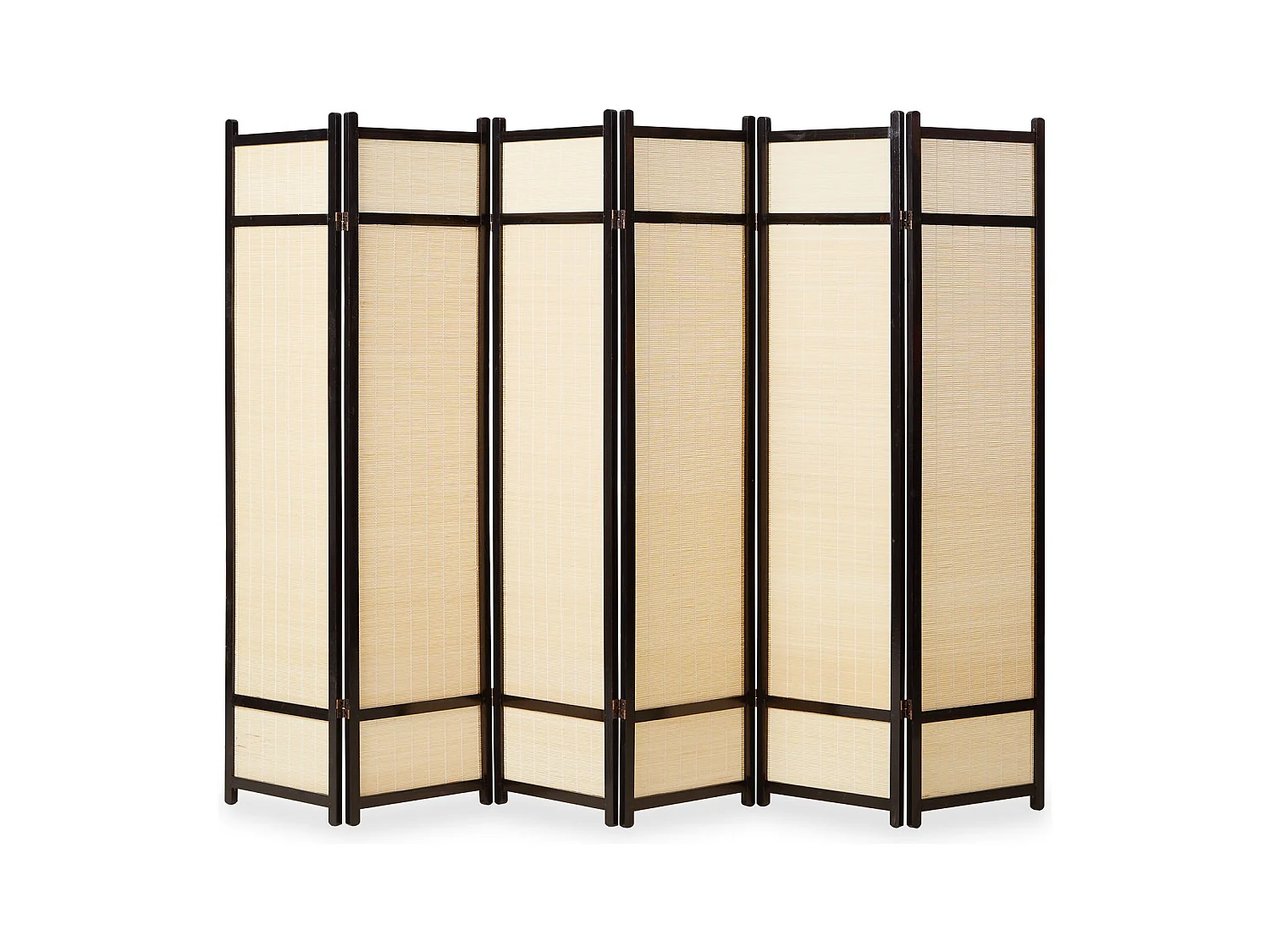 Paravent 175x264x2,2 cm noir naturel Shoji