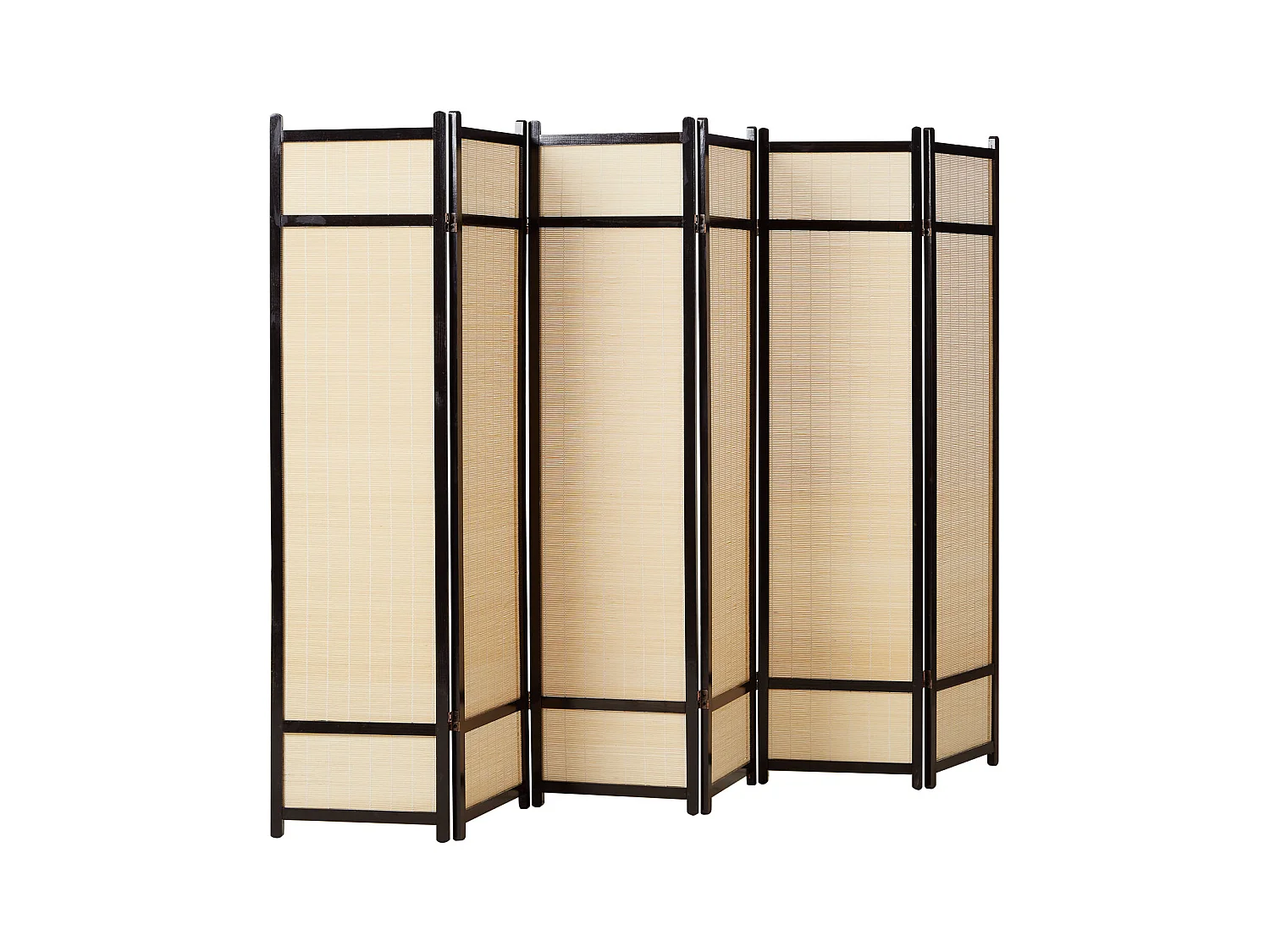 Paravent 175x264x2,2 cm noir naturel Shoji