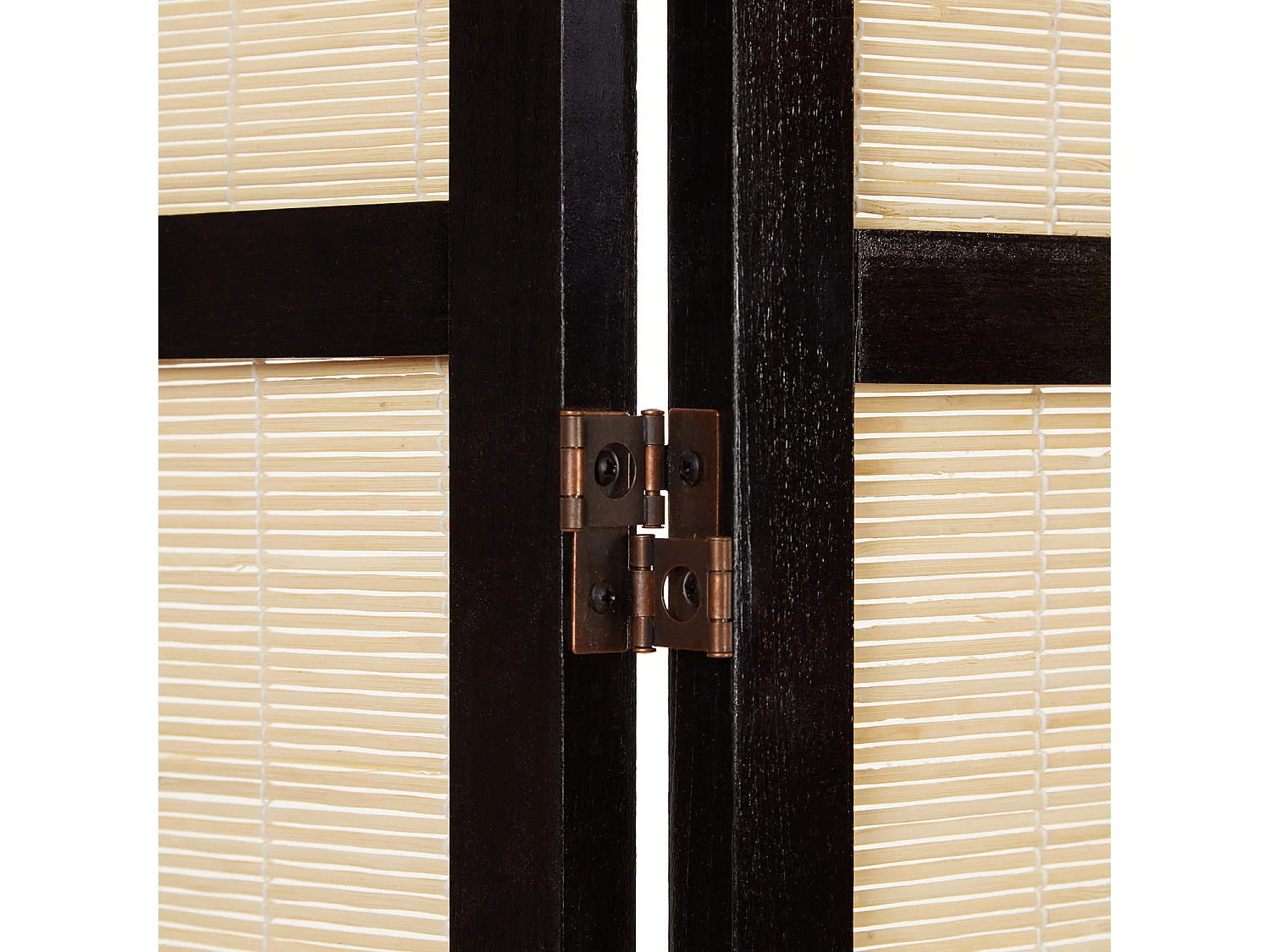 Kamerscheider 175x264x2,2 cm zwart natuurlijk Shoji