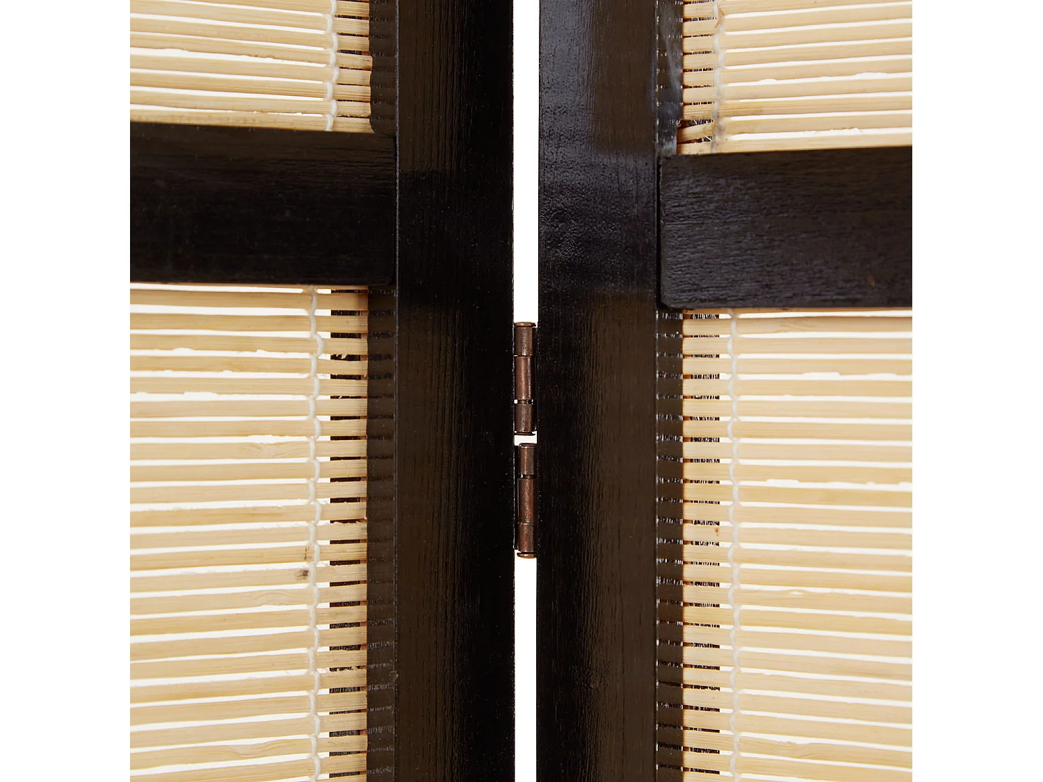 Kamerscheider 175x264x2,2 cm zwart natuurlijk Shoji