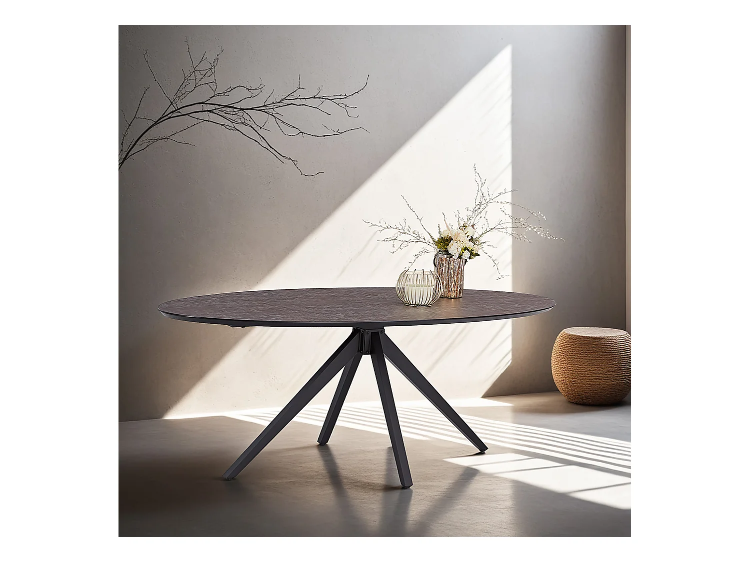 Table à Manger 200x95x76 cm Marron Look Industriel