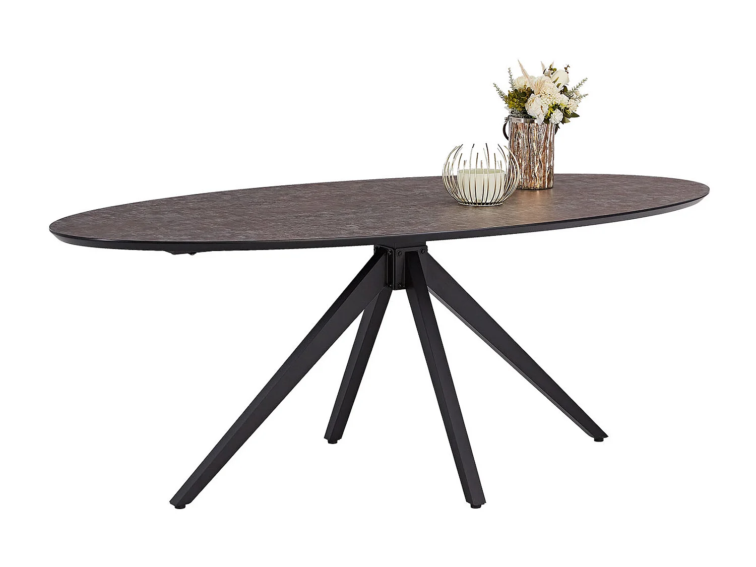 Table à Manger 200x95x76 cm Marron Look Industriel