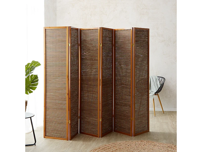 Raumteiler 175x264x2,2 cm Braun Paravent