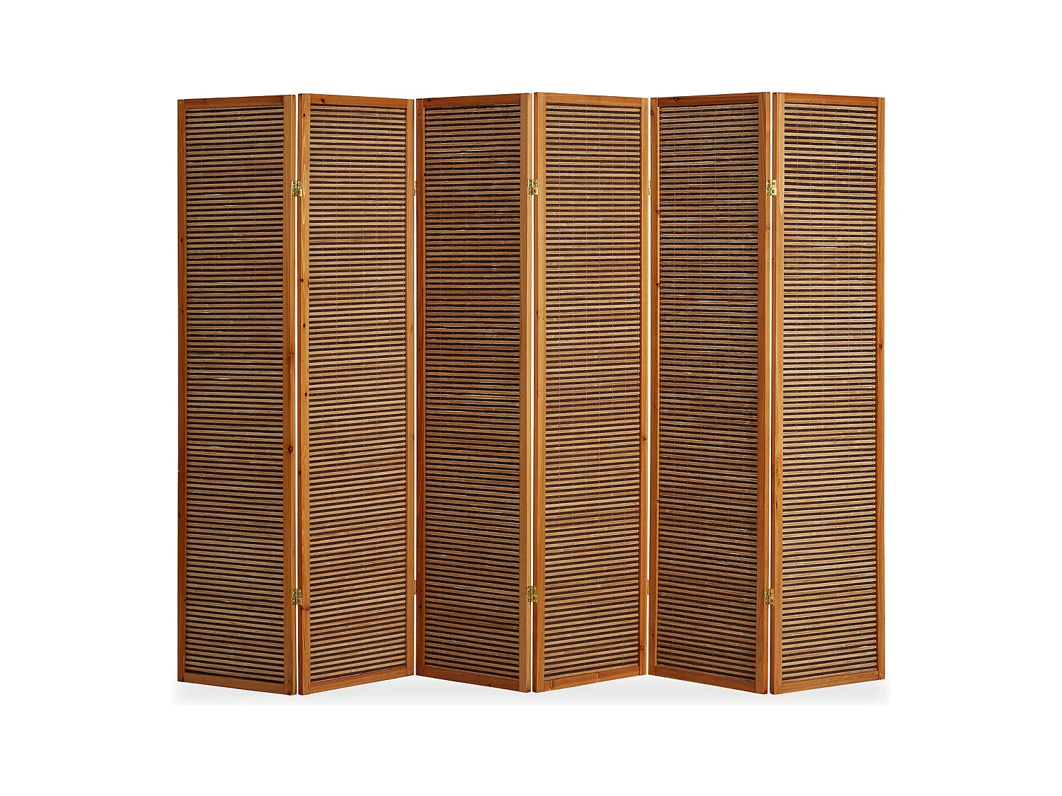 Paravent séparateur de pièce 175x264x2.2 cm Marron