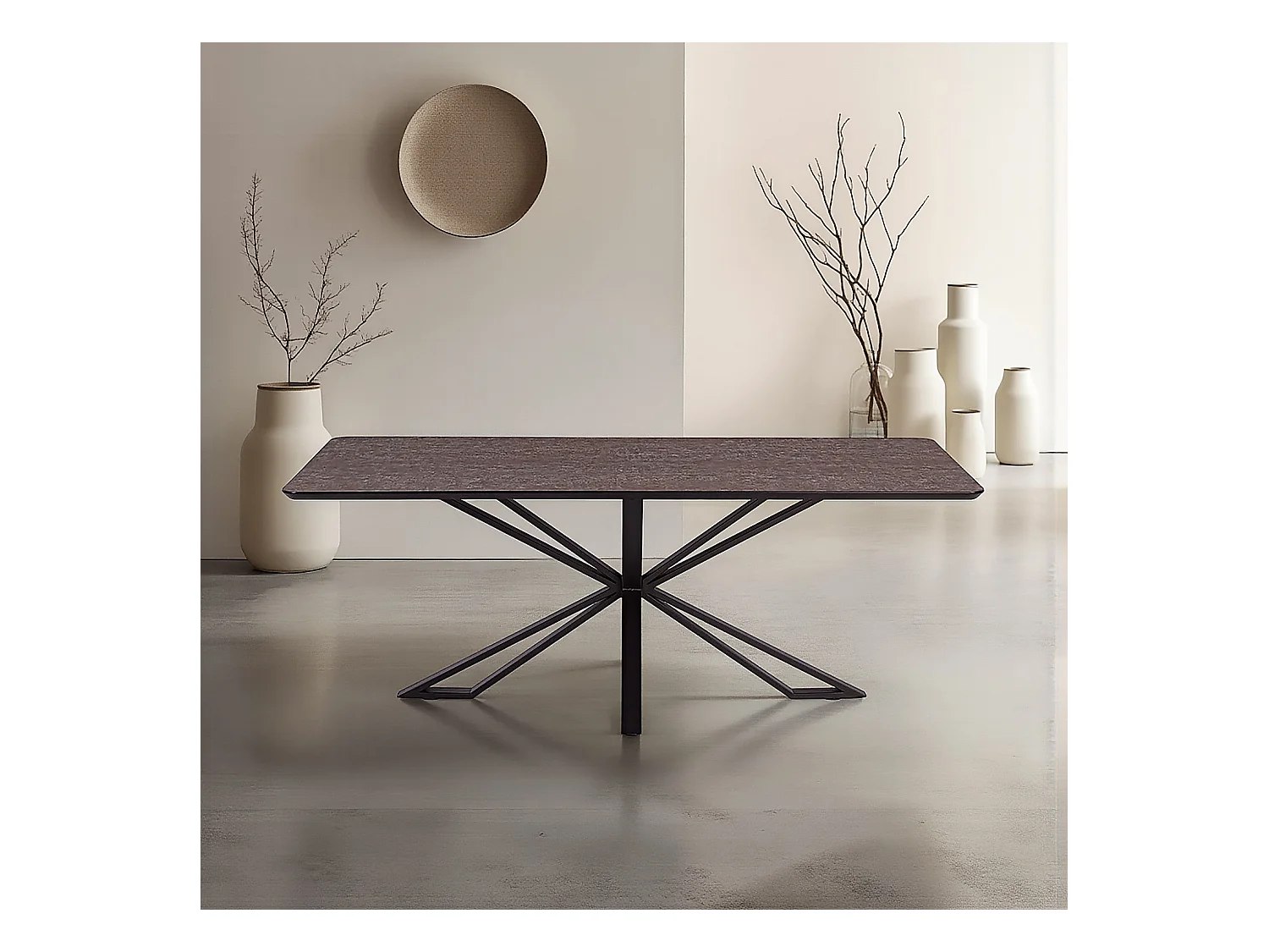 Table à Manger 200x100 cm Marron Look Industriel