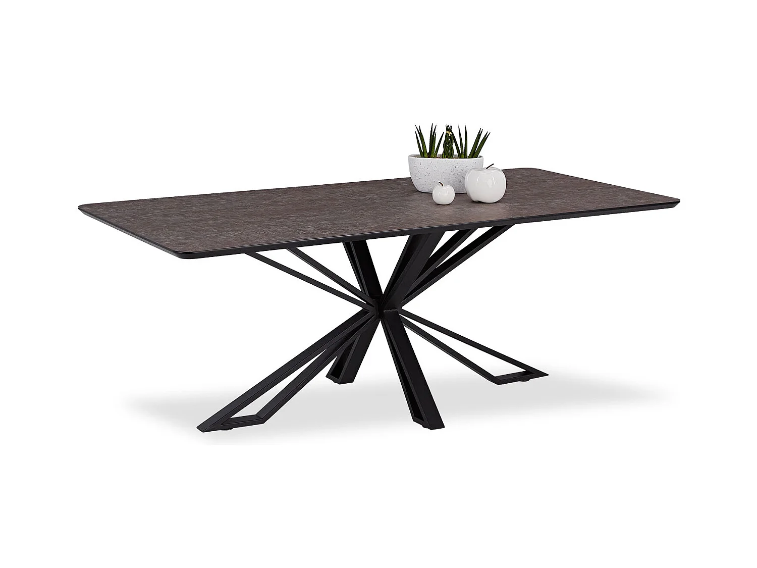 Table à Manger 200x100 cm Marron Look Industriel