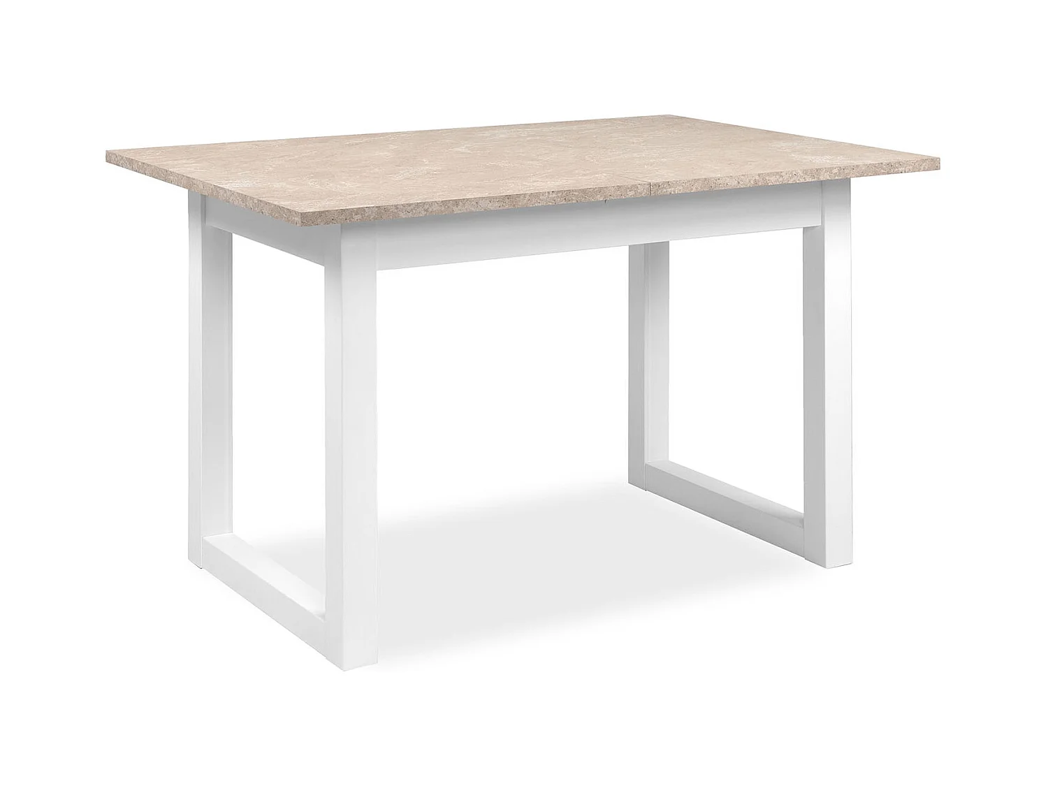 Esstisch 120x80x75 cm weißer Sandstein