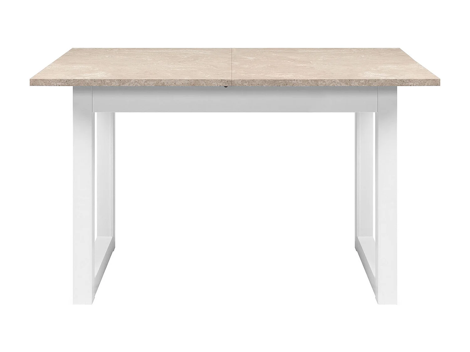 Table à manger 120x80x75 cm, grès blanc