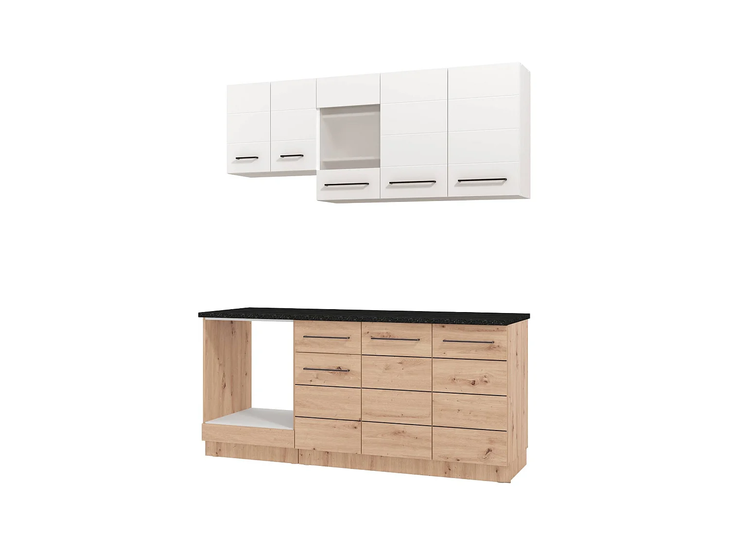 Unité de cuisine 180 cm Blanc