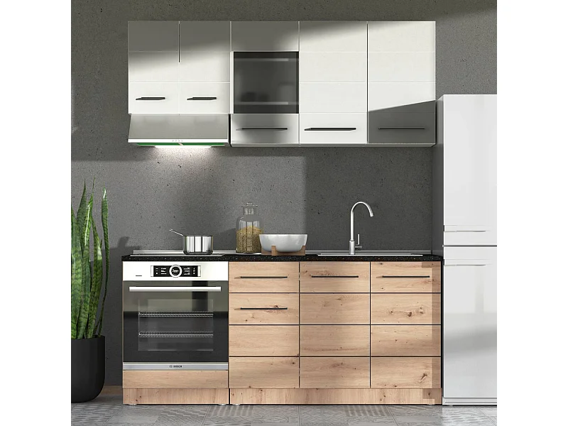 Unité de cuisine 180 cm Blanc