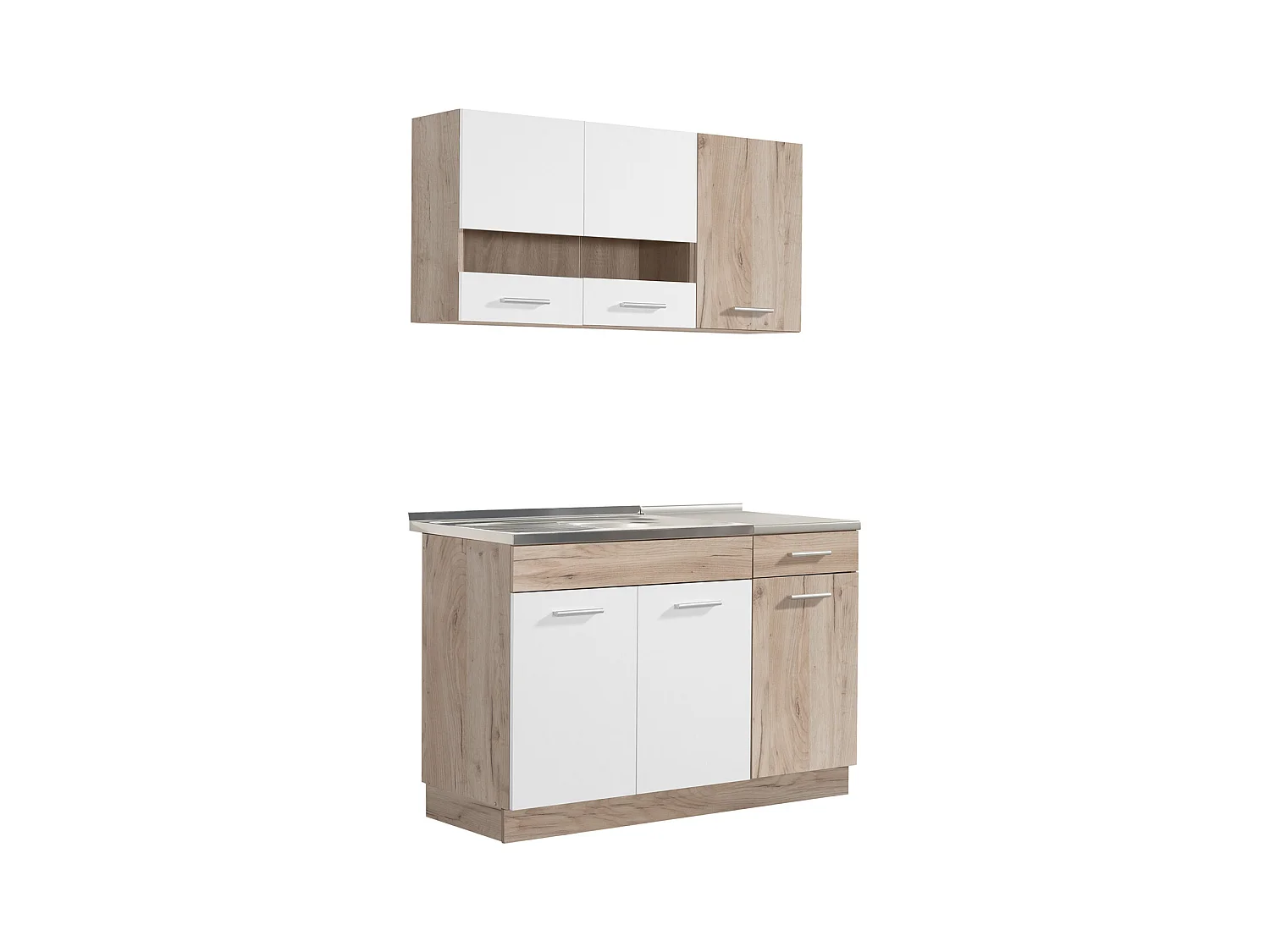 Meuble de cuisine 120x84x60 cm Blanc Cuisine Moderne