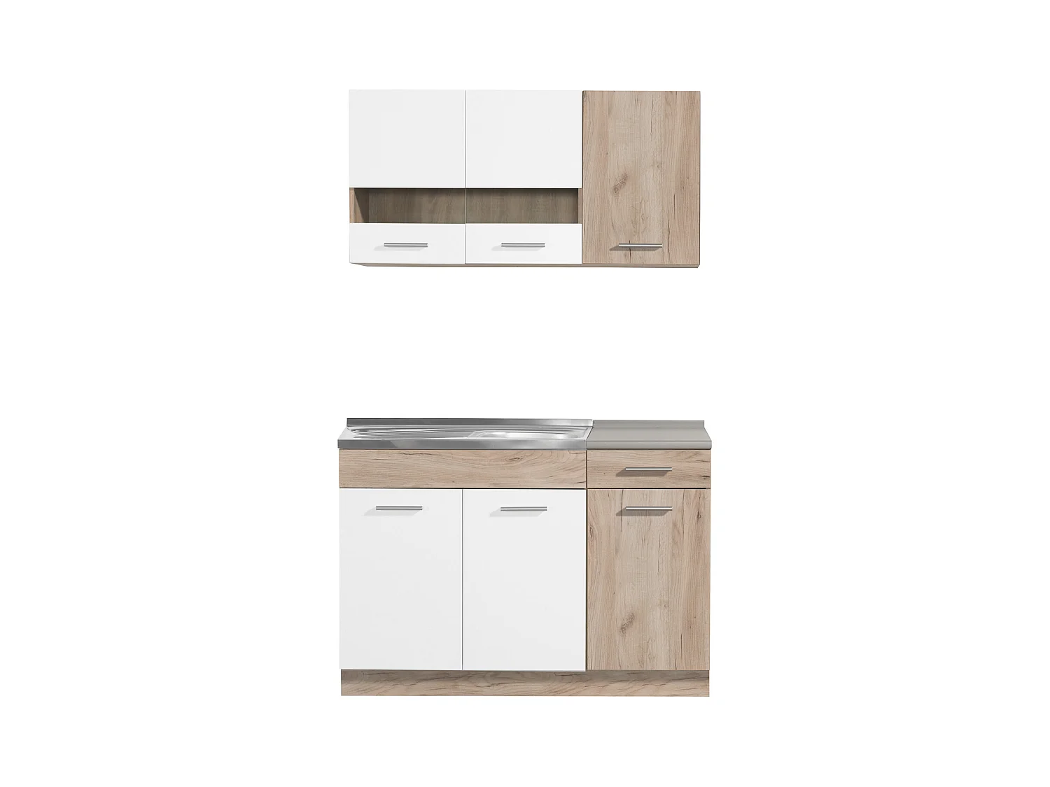 Meuble de cuisine 120x84x60 cm Blanc Cuisine Moderne