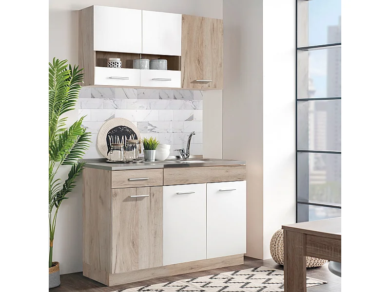 Keukenkast 120x84x60 cm Wit Modern Keuken