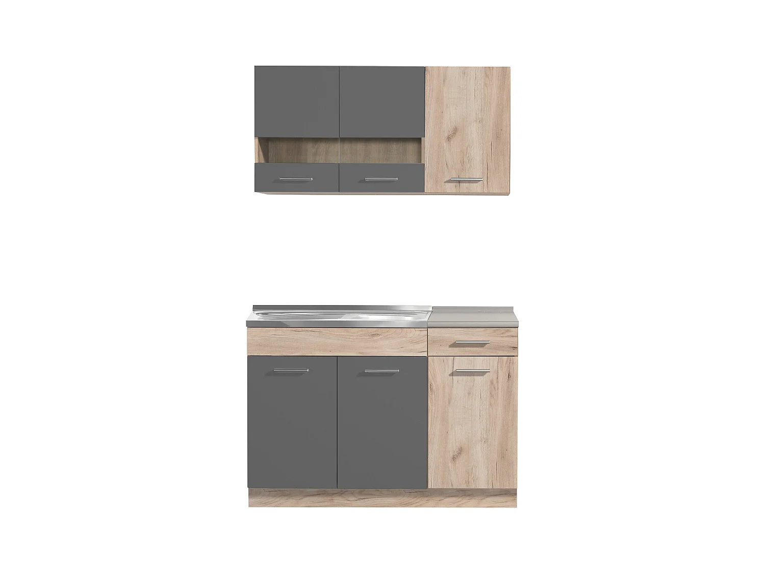 Meuble de cuisine 120x84x60 cm gris