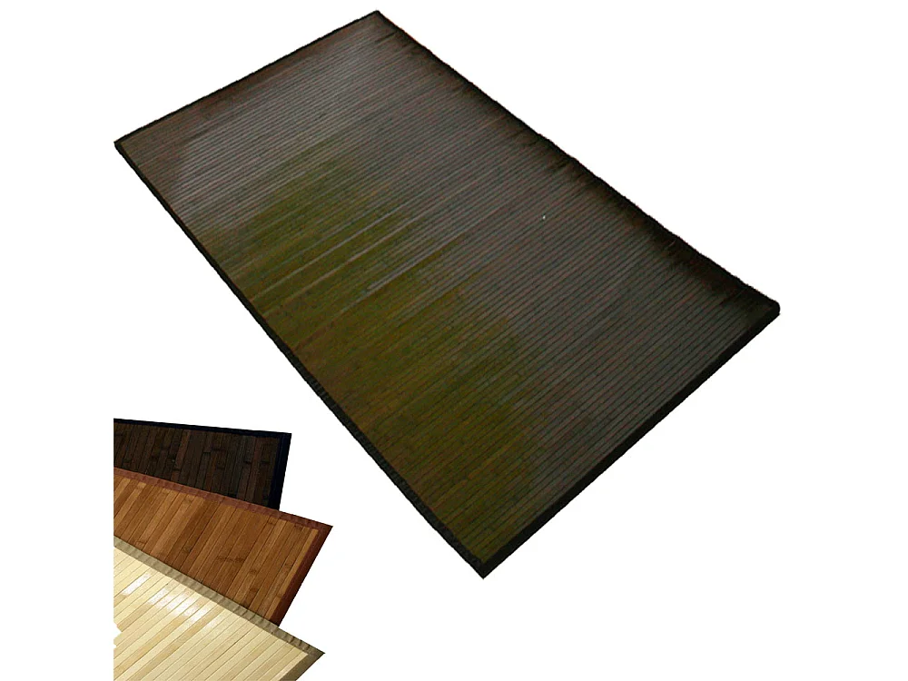 Tapis 180x270 cm bambou brun foncé