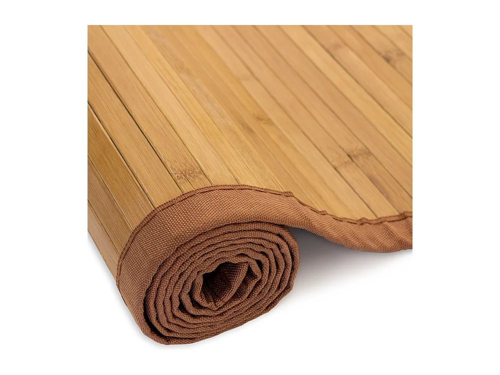 Teppich 60x300 cm braun Bambus