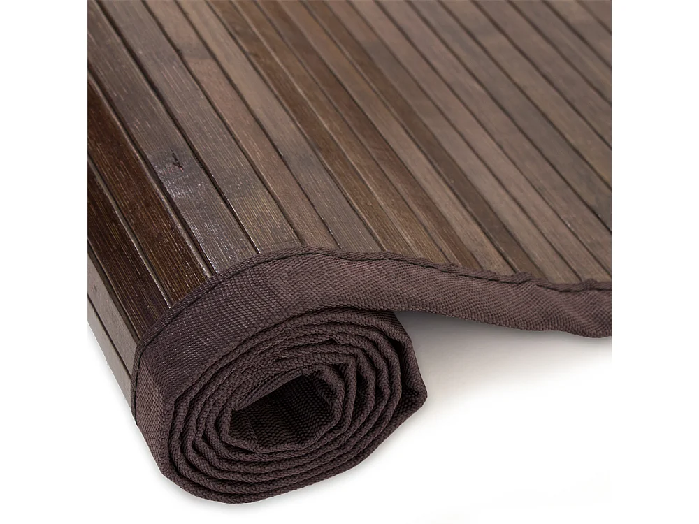 Tapis 60x200 cm marron Bambou
