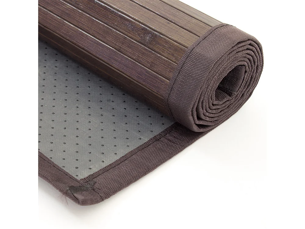 Tapis 60x200 cm marron Bambou