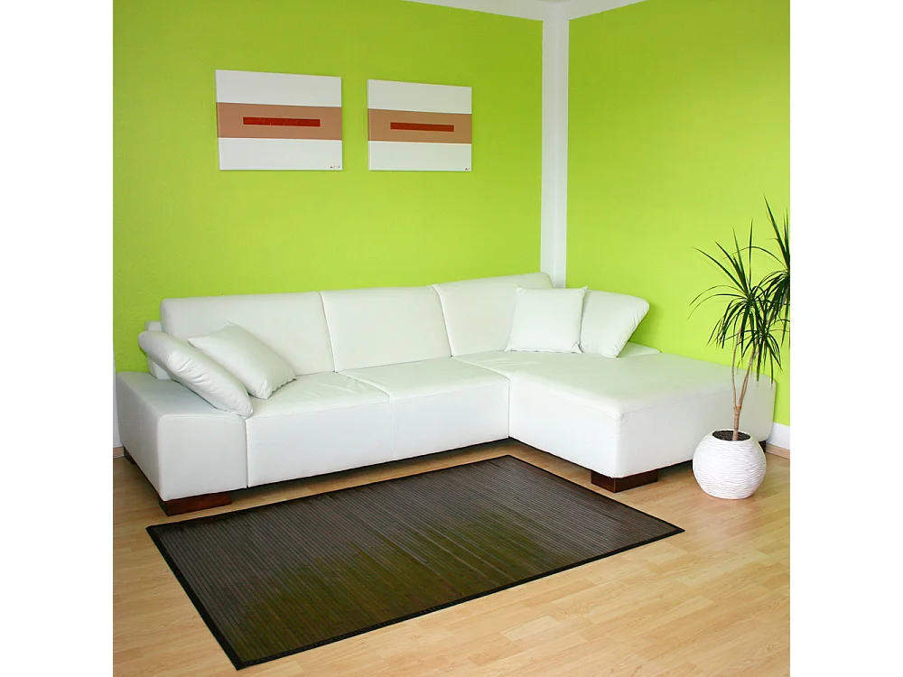 Tapis 60x240 cm marron foncé