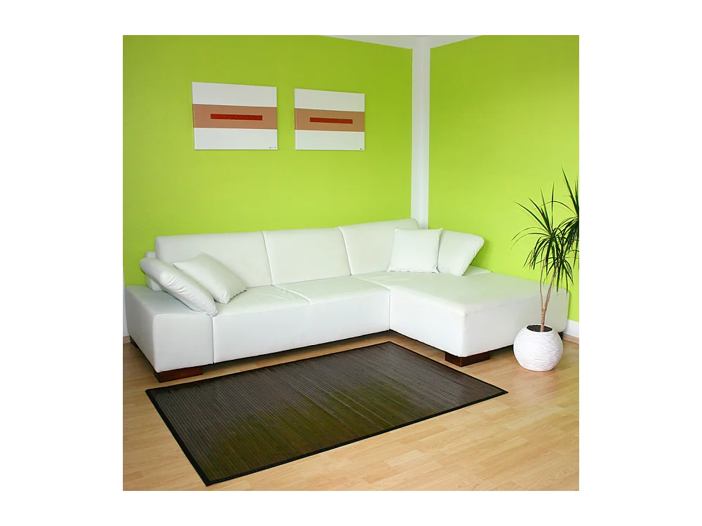 Tapis 80x300 cm brun foncé