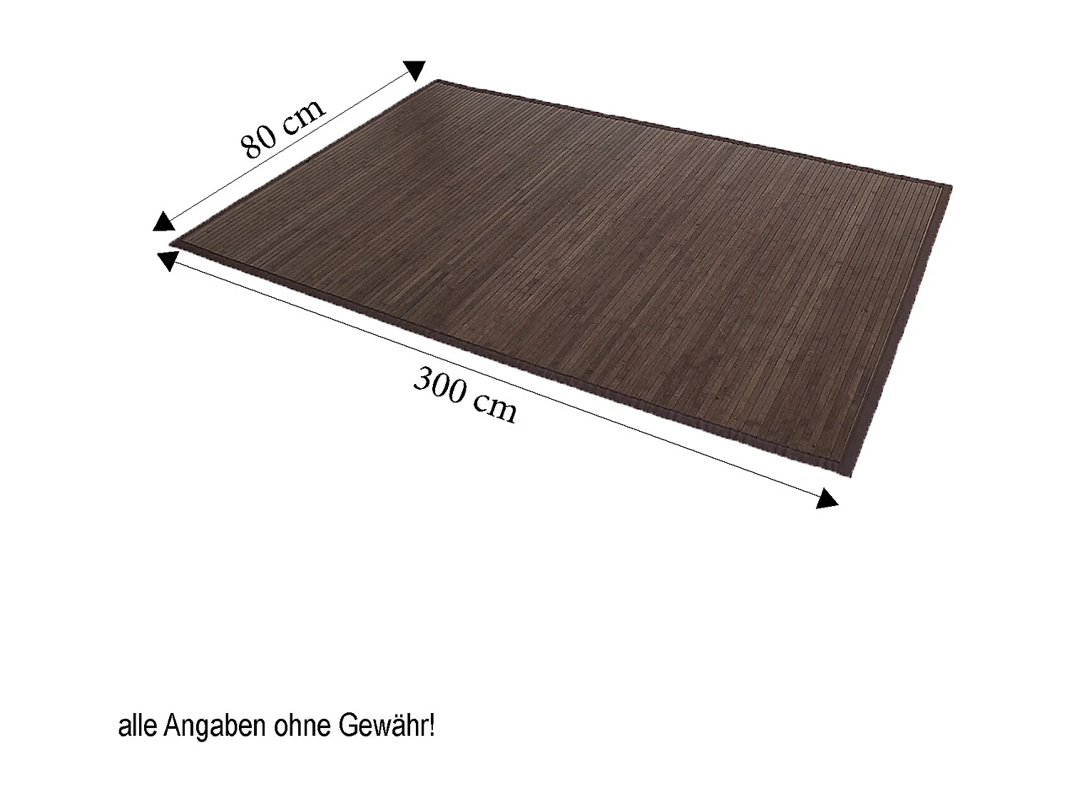 Tapis 80x300 cm brun foncé