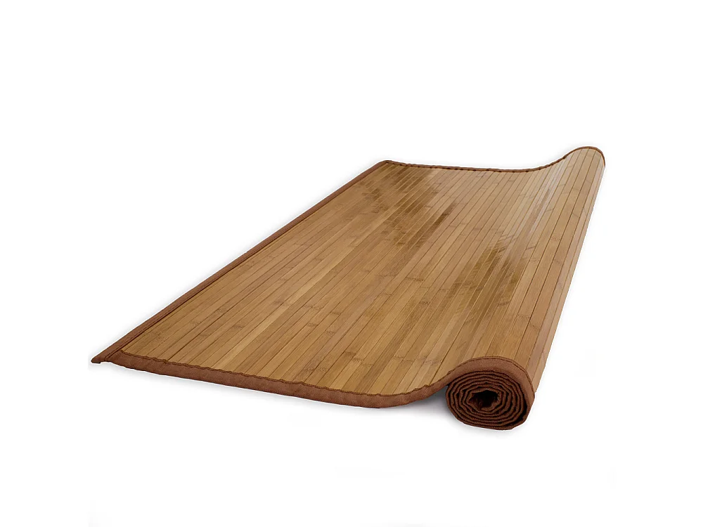Tapis 200x200 cm bambou marron